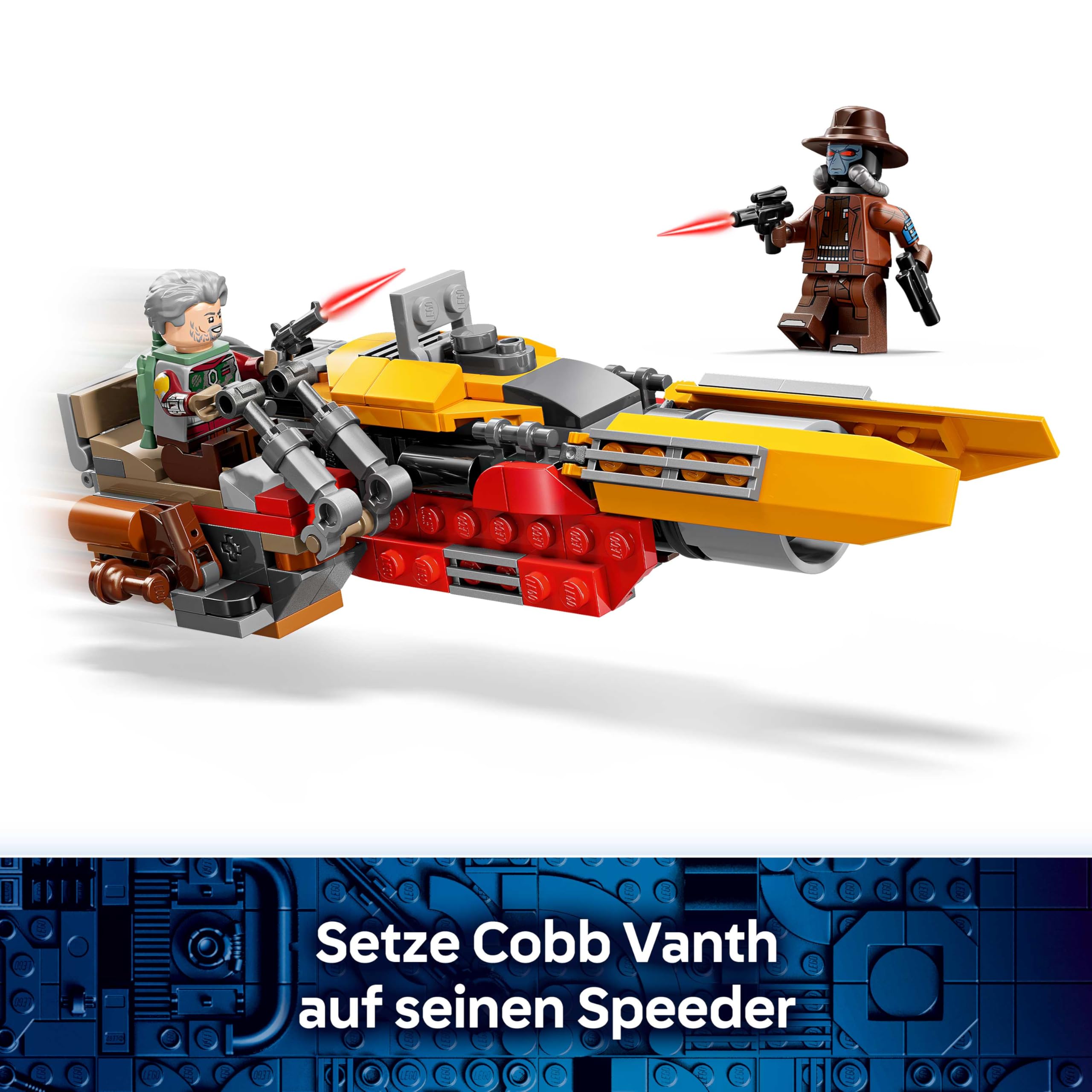 LEGO Star Wars 75437 Cobb Vanths Speeder - inkl. Cobb Vanth & Cad Bane Minifiguren sowie Blaster & Jetpack - Geschenk für Jungen ab 7 Jahren und Fans von The Mandalorian 4