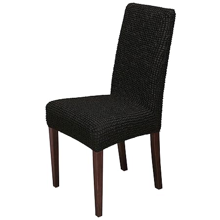 Staboos Pompas Stuhlhussen 2er Set, Dicker angenehmer Stoff für Sitz und Rückenlehne Stuhlbezug ist Superstretch und pflegele