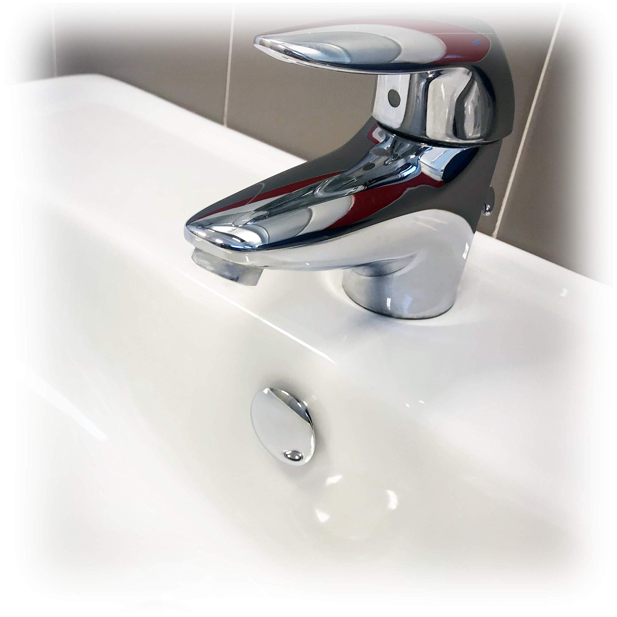Fischer Chrome Plated Overflow Cover for Basin, Basin and Bidet for Bathroom and Kitchen 551885