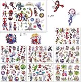 Yangsiw 8 Sheets Spider Friends Temporary Tattoos Party Supplies Favors view 2