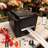 Pianotlbosx Ribbon Printer Machine for Florist, Wedding | Upgrade 300 Dpi,Support Multiple Languages,Bluetooth &amp; USB &amp; Mobile APP Printer,Widths of 2&ndash;11 cm Satin Ribbons