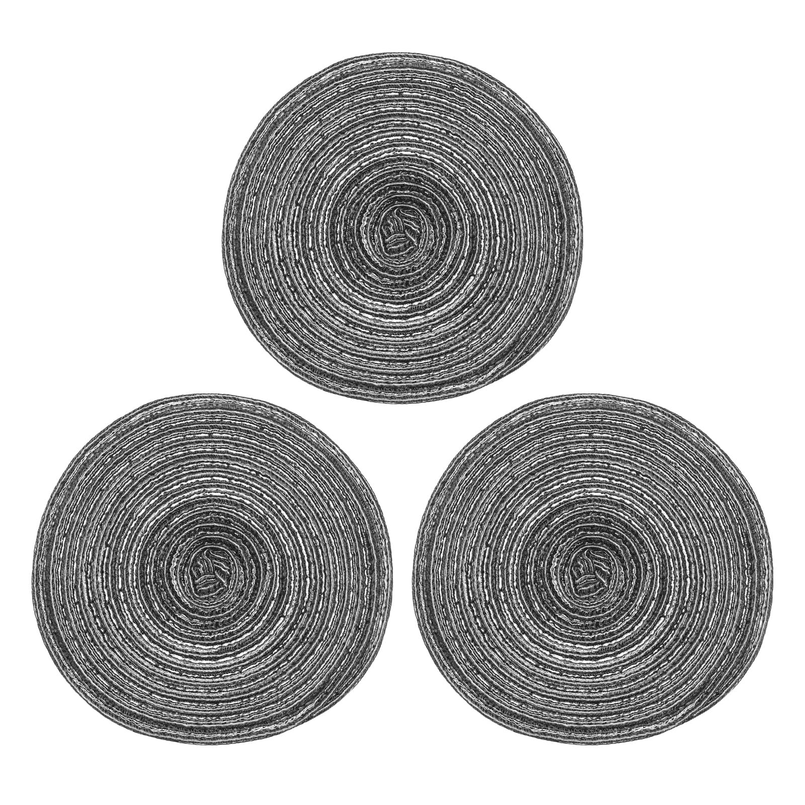 sourcing map 3Pcs 7.24" Dollhouse Miniature Carpet, 1:12 Polyester Doll House Rugs Prop Small House Accessories for Doll House Furniture Decor Play, Black