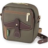 Billingham Pola Stowaway Camera/Travel Pouch (Sage FibreNyte/Chocolate Leather)