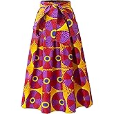 SHENBOLEN Women African Print Skirt Ankara Maxi Skirt Dashiki Skirt