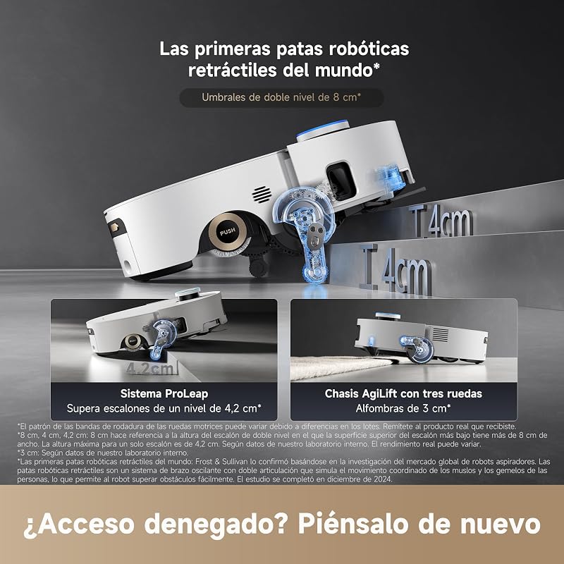 Aqua10 Ultra Roller Complete, Aspirador Robô, Rolos Autolimpáveis, Supera Obstáculos de 8 cm, Esvaziamento Automático, 30.000 Pa de sucção, Controlo Inteligente por Voz