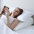 Bed Wedge Pillow Unique Curved Design for Multi Position Use | Memory Foam Wedge Pillow for Sleeping | Works for Back Support