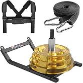 GanFindX Workout Weight Sled for Speed &amp; Athletic Strength Training | Suitable for 1" &amp; 2" Plates, Steel Power Training Sled for Athletic Exercise and Speed Improvement