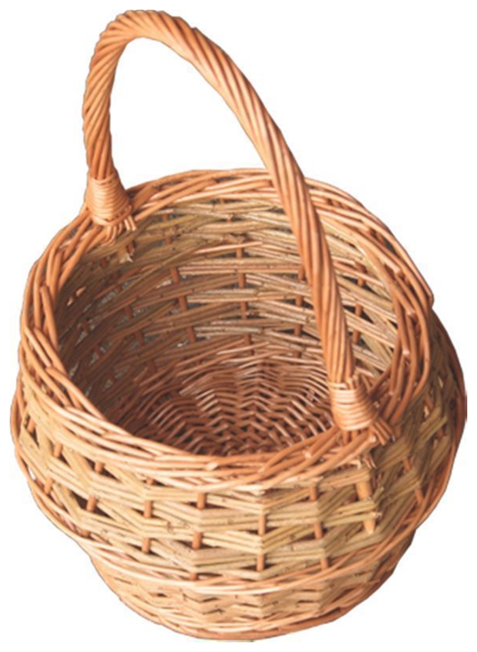 Red Hamper Small Rustic Egg Shopping Basket, Wicker, Brown, 21 x 21 x 16 cm