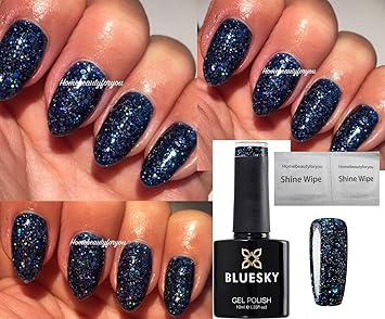 Navy Shellac Nails image unavailable