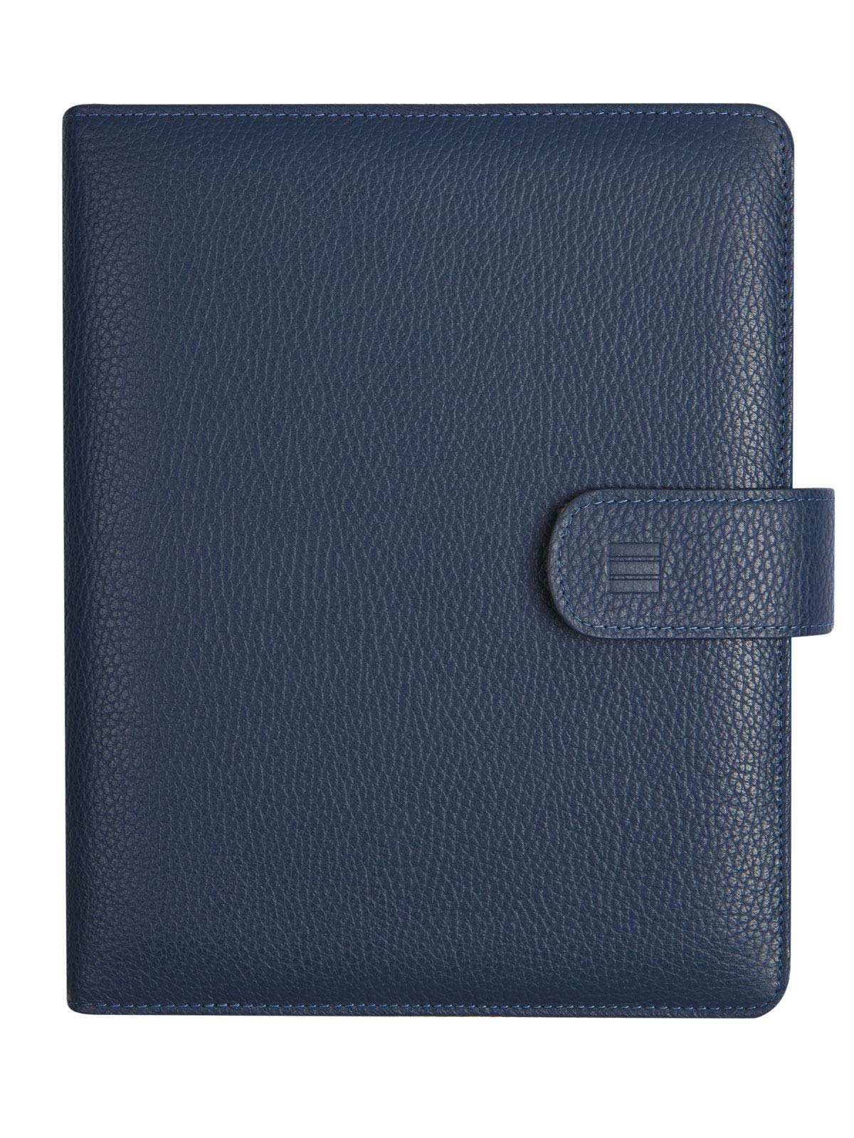 Finocam - Planner Organizer 2023 Open Leather Andrea Week Vertical View January 2023 - December 2023 (12 months) Blue Catalan