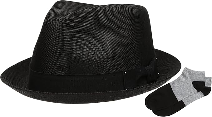 white linen fedora hat