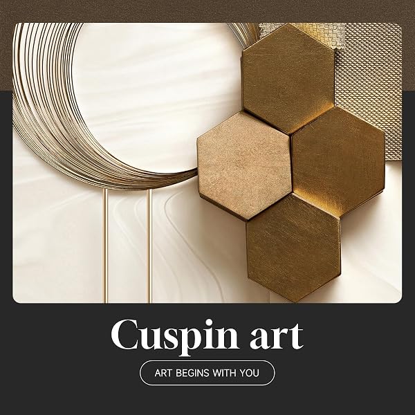 FRAMED MODERN LUXURY GOLD WALL ART, 3 PIECE BRIGHT STYLE ART PRINTS PAINTINGS ARTWORK FOR WALLS, BRONZE GOLD GEOMETRIC PICTURES FOR LIVING ROOM DINING ROOM BEDROOM WALL DECOR 16X24 IN