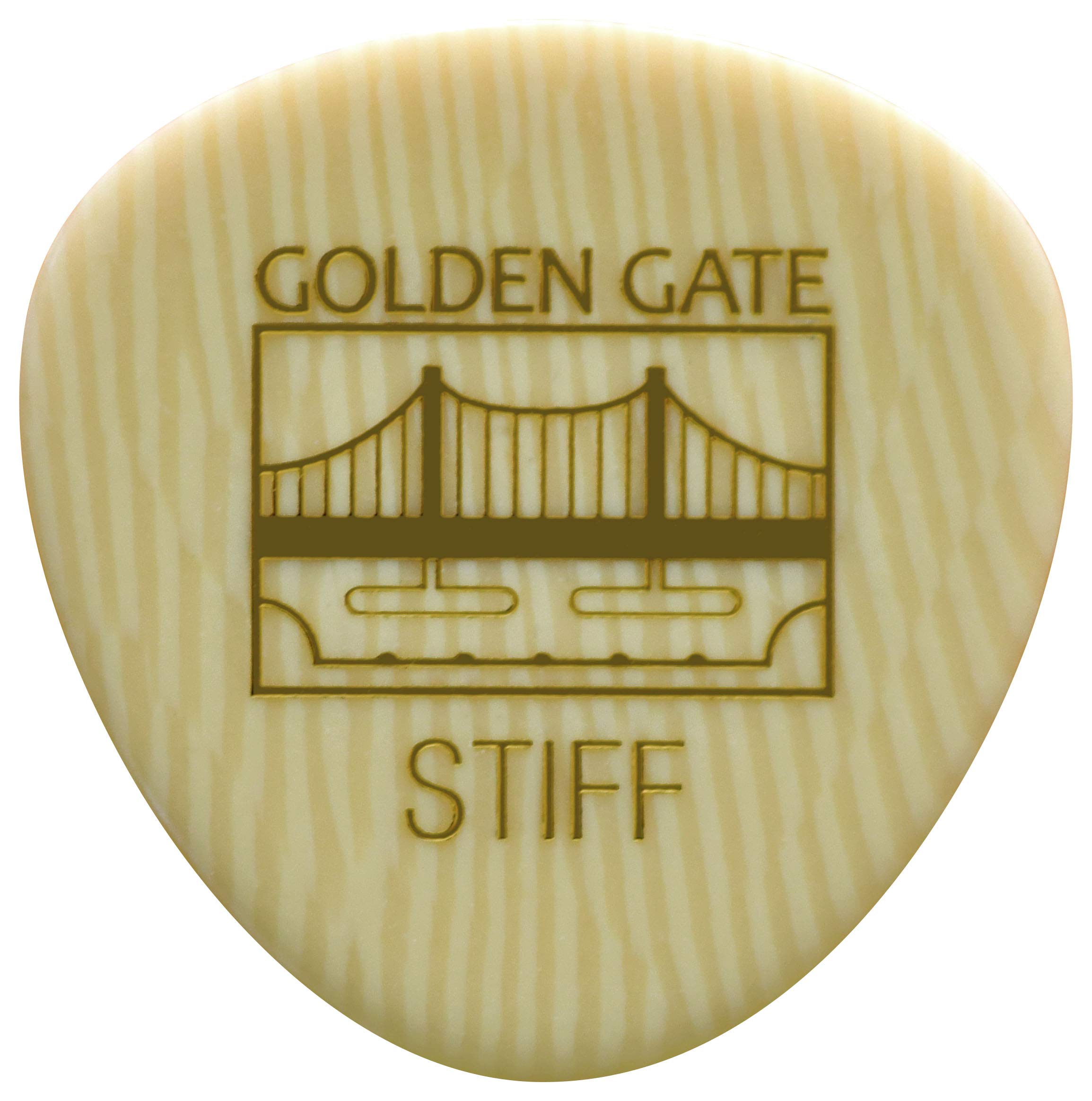 Golden Gate MP-321 Rounded Triangle Shape Guitar Picks, 1.0 mm Thickness, Ivoroid