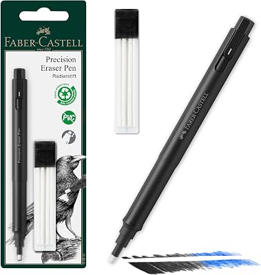 FABER-CASTELL 185610 Precision Eraser Pen - Eraser (inclui borracha de enchimento, para profissionais e amadores