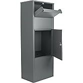 winbest Large Steel Freestanding Floor Parcel Lockable Drop Slot Mail Box