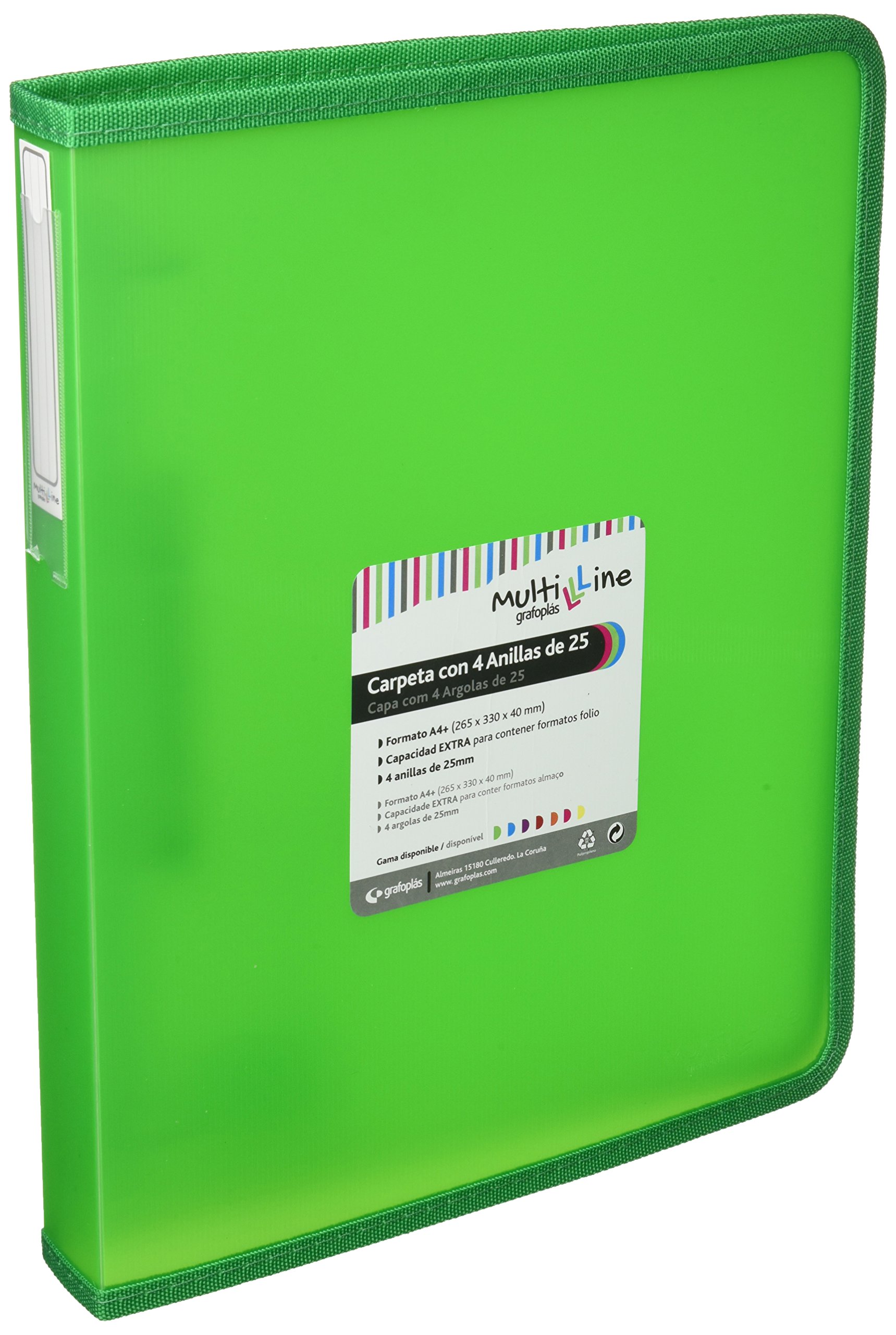 grafoplas 30121420 – Folder with Rings, Green, A4