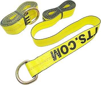 Amazon Dリング ストラップ タイダウン プロ仕様 タイヤ固定 タイヤ固縛 工具 1 5トン 2インチ 2本セット ラッシングベルト ホイールリフトストラップ アメリカ製 レッカー車 積載車 ローダー レッカー用品 1年保証 荷締め ラチェットベルト