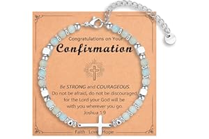 IKIATY Religious Cross Bracelet for Women Girls, Christian Gifts for Daughter Granddaughter Sister in Christ Friend Niece on Birthday Christmas Easter Valentines Day Graduation