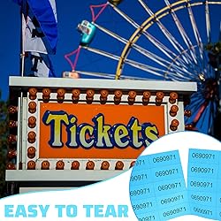 Kosiz 2400 Sheets Raffle Ticket Sheets Blue Chinese