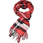 Glory Max Classic Plaid Striped Luxurious Checked Pattern Winter Scarf For Men Women Soft Cashmere Feel 72"x12"