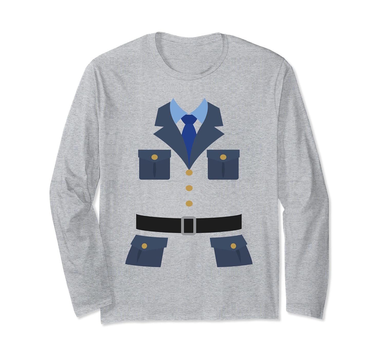 Police Officer Detective Suit Halloween Costume Long Sleeve- TPT