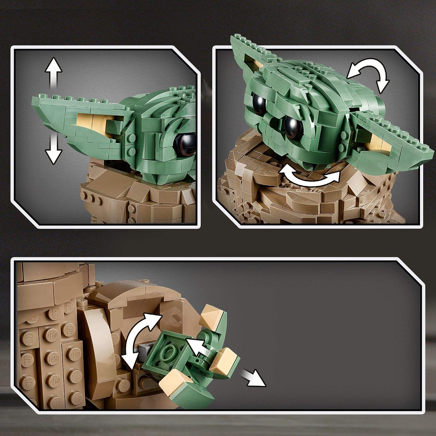 LEGO 75318 Star Wars: The Mandalorian The Child Baby Yoda Figure Gift Idea, Multicolor, unique - Image 4