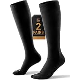 Easy On Medical Copper Compression Socks 20-30 mmHg for Women &amp; Men (2 Pairs) - Knee High Graduated Compression for Circulation, Swelling, Odor Control, Athletic, Travel, Flying