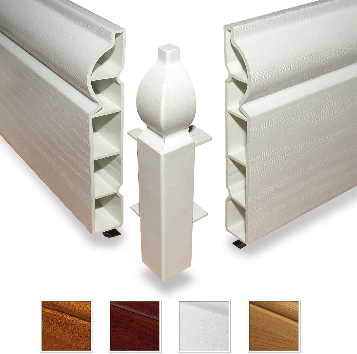 1 x White Satin Roomline External 90° corner PVC skirting board joint