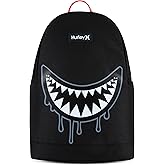 Hurley Unisex-Kids Graphic Backpack, Black/Black, One Size