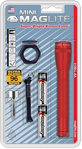 Maglite M2A03C Mini AA Incandescent Flashlight Red 2-Cell Combo