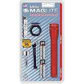 MagLite - M2A03C Maglite Mini Incandescent 2-Cell AA Flashlight Combo, Red