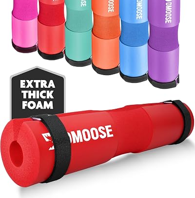 DMoose Fitness Barbell Pad Non-Slip EVA Foam Squat Pad with Safety Straps