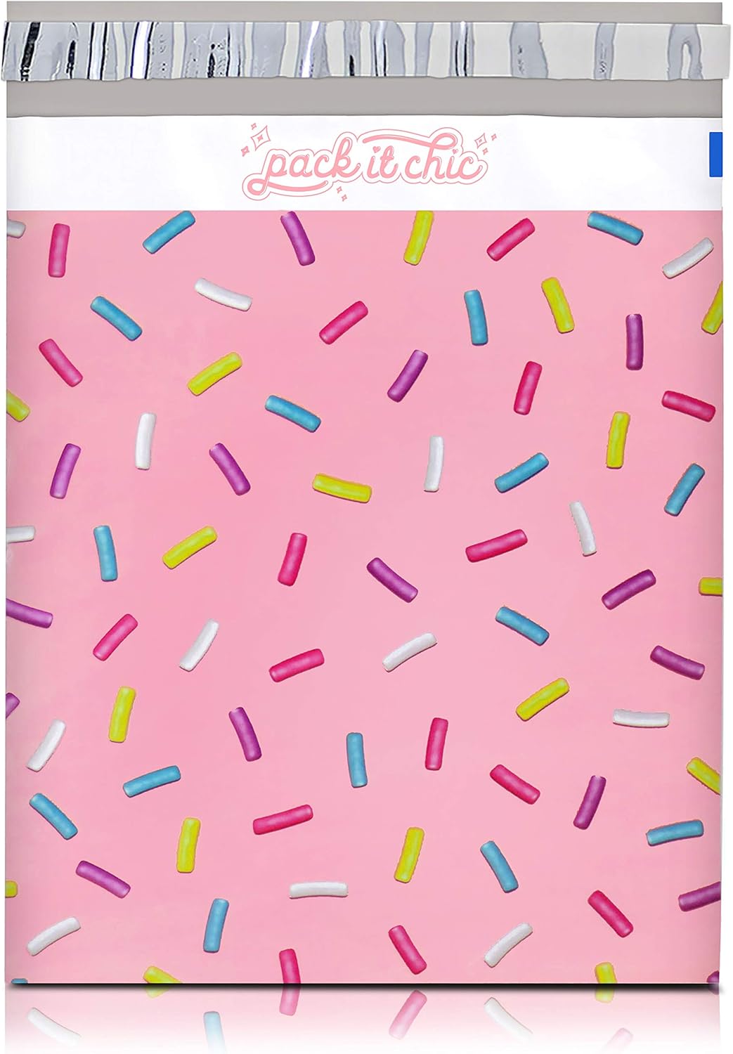 Pack It Chic - 10X13 (100 Pack) Ice Cream Pattern Poly Mailer Envelope Plastic Custom Mailing & Shipping Bags - Self Seal (More Designs Available) : Office Products