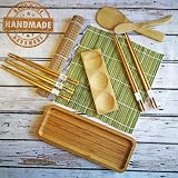 Krista's Kitchen Sushi Making Kit 11 Pcs Bamboo Rolling Mats 2 Mats view 7