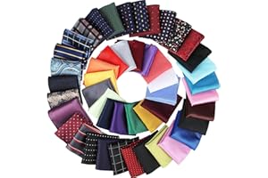 47 Pieces Men Pocket Square Handkerchief Soft Colored Hankies for Party Wedding