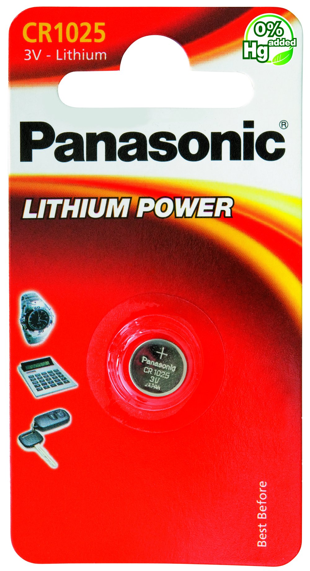 Panasonic 1850 CR 1025 Lithium Button Cell Battery