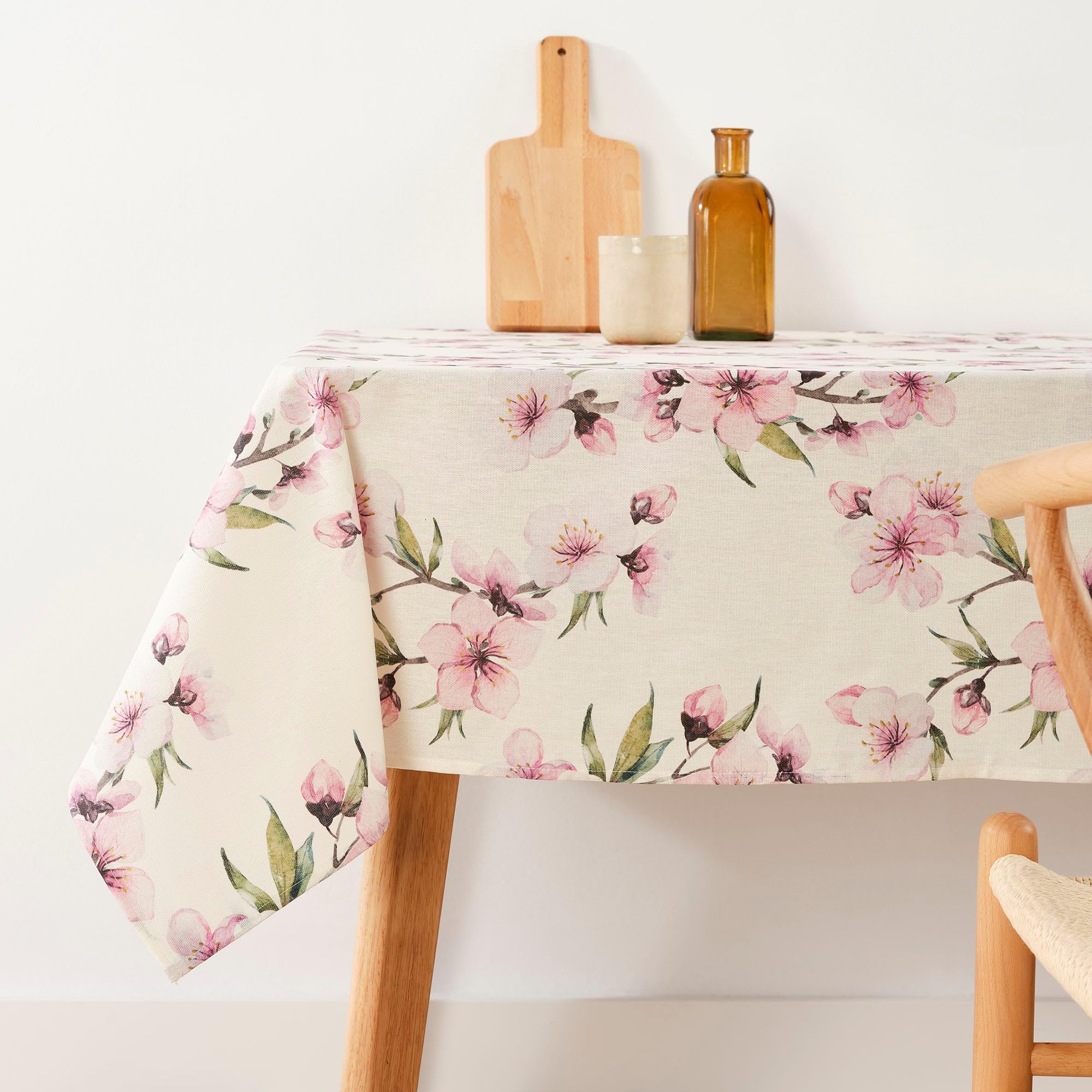 BELUM | Stain Resistant Tablecloth Size 300 x 155 cm - Extra Soft Touch Tablecloth Colour Multicolor - Tablecloth 100% Made in Spain Fabric 100% Organic Cotton - Tablecloth Model 0120-385