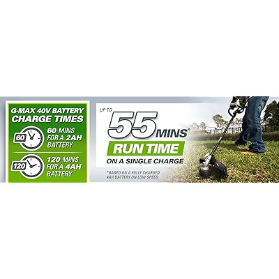 Greenworks 2100702 g max 40v 14 inch cordless string trimmer Amazon Com Greenworks 40v 14 Inch Brushless Cordless String Trimmer 2ah Battery And Charger Included St40l210 Garden Outdoor