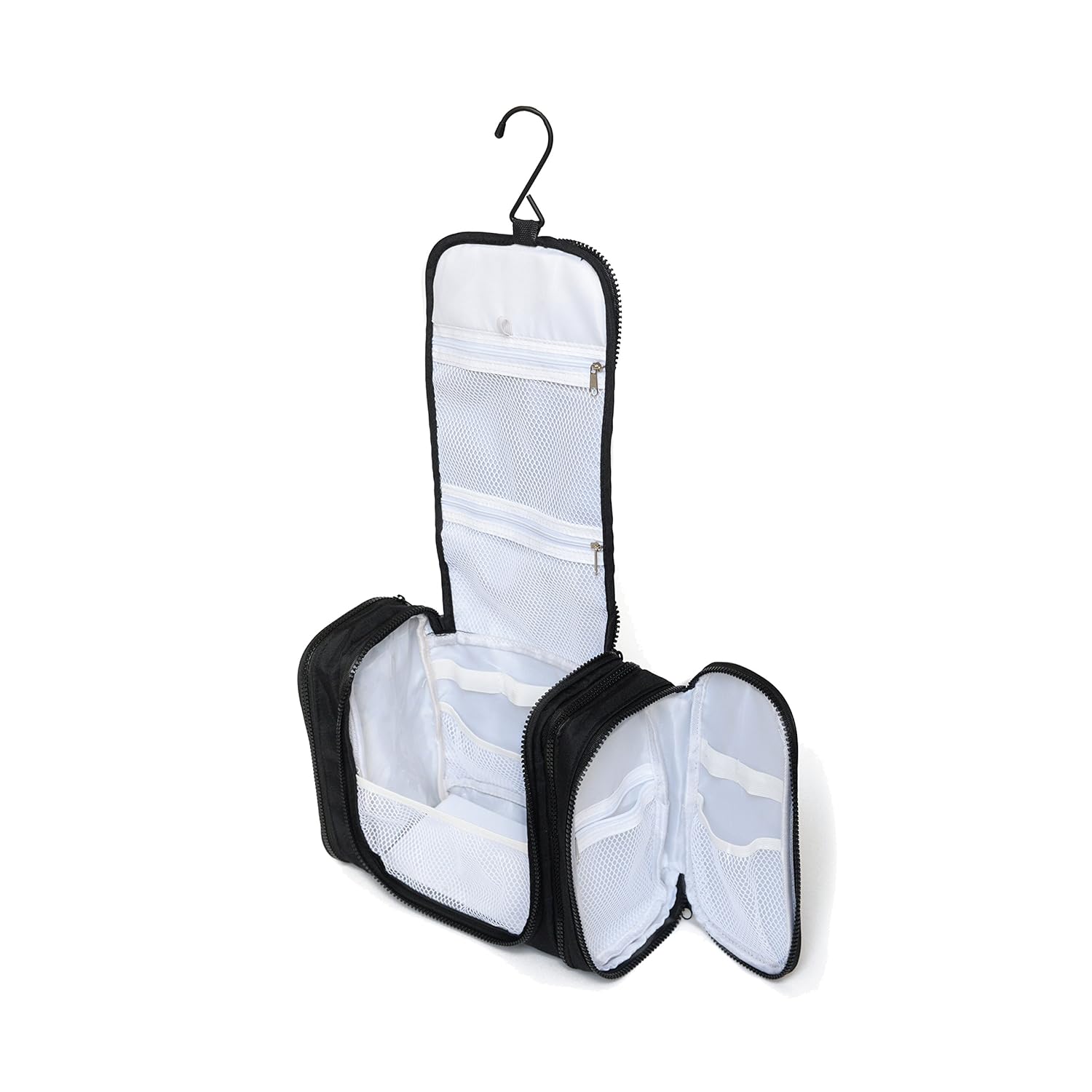 Extra large toiletry bag by Nomalite Hanging, waterproof XL black vanity case for women with