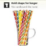 H&S Biodegradable Paper Straws 120pc Colorful Recyclable Party Set view 3