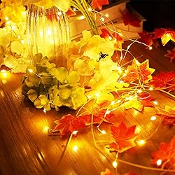 ANGMLN White Solar String Lights Outdoor, 39.4 FT