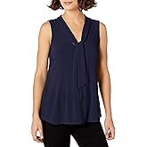 Star Vixen Women's Sleeveless Tieneck Blouse