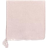 Crane Baby Dusty Rose Luxe Blanket, Soft Cotton Nursery and Stroller Blanket, Cotton and Cashmere, 36" x 36"