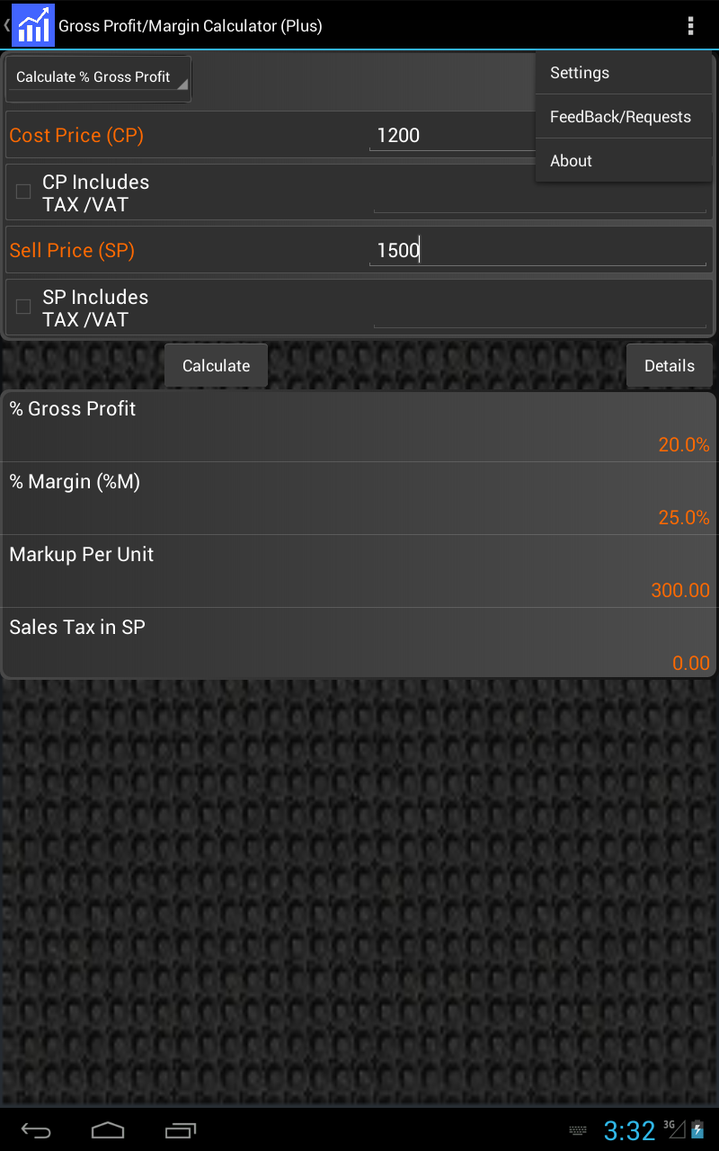 Gross Profit/Margin CalculatorAmazon.frAppstore for Android