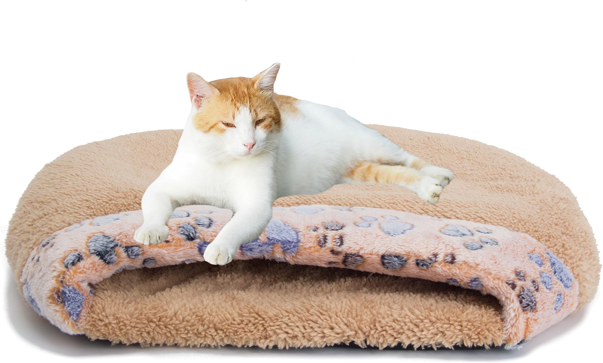 MiLuck Pet Cat Bed Cat Sleeping Bag Soft Warm Windproof Waterproof Pet Bed House for Dog Cat Kitten Indoor Outdoor(S-Brown)
