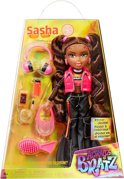 Bratz Alwayz Fashion Sasha Doll with 10 Accessories and Poster