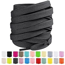 LUOFMISS 2 Pairs Flat Shoe Laces 5/16" Athletic