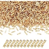Pandahall 50g/Box Twist Bugles Glass Beads 6x1.8mm Silver Lined Tube Loose Glass Seed Spacer Bead for Jewelry Making (Goldenrod)