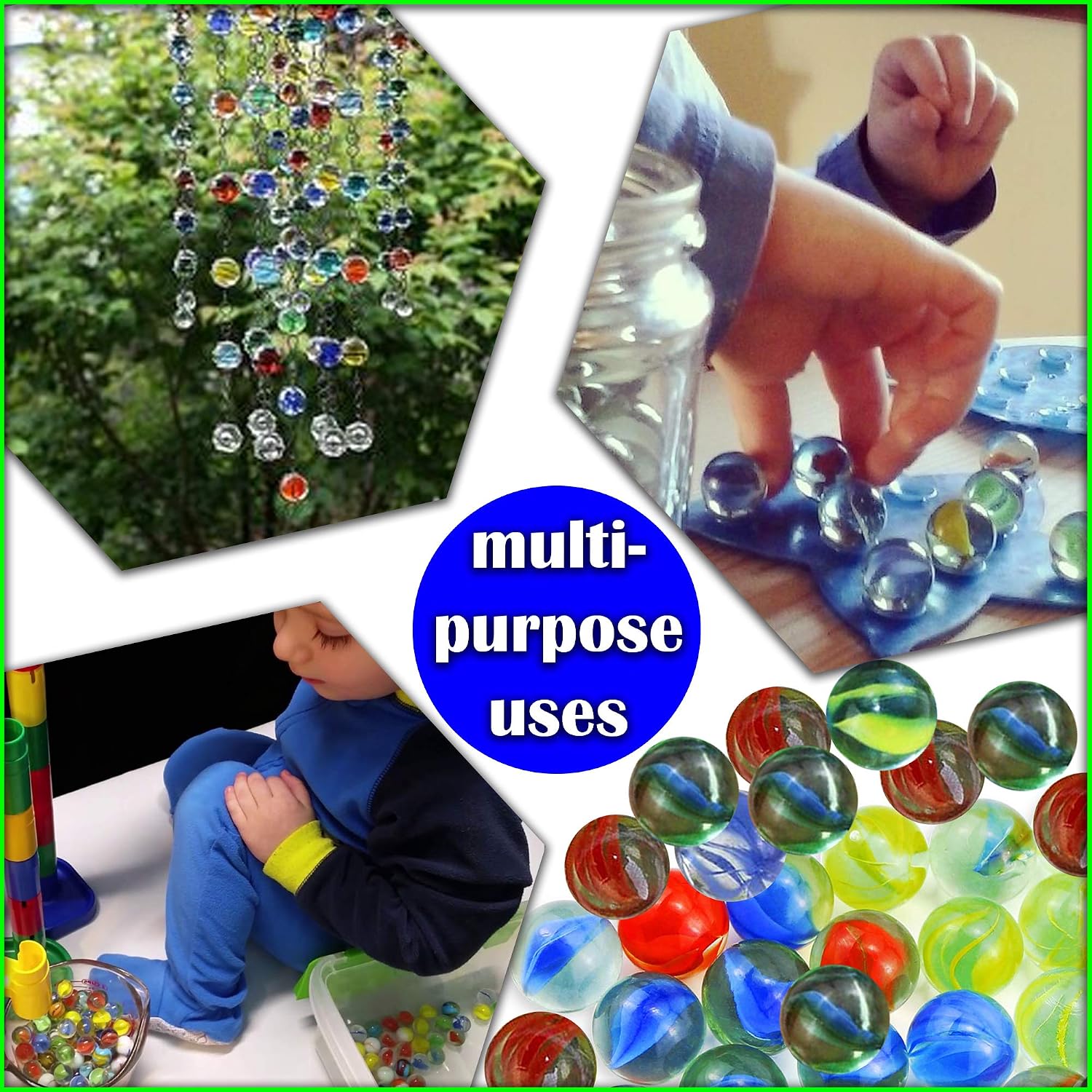 ARSUK Cat’s Eye Glass Marbles, 80 Pcs (455g, 15-16mm), Colourful Decorative Marbles for Kids’ Games, Crafts, DIY Projects - Image 5