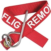 MAUHOSO Remove Before Flight Key Chain,Government Issue Military Surplus Red/White Key Ring USA air force Military